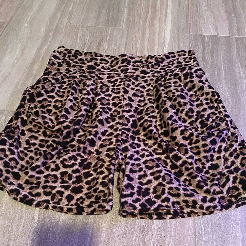 Leopard print shorts